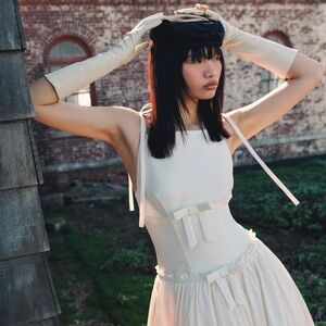 For Love And Lemons Cream Midi Dress